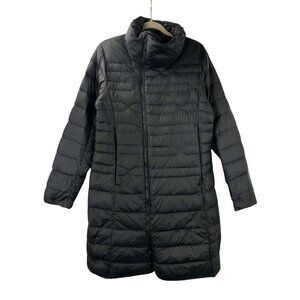 The North Face Women's Size Large 550 Down Parka Black Puffer Full Zip
